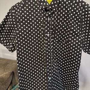 Men's Black Polka Dot Shirt- descendant of thieves
